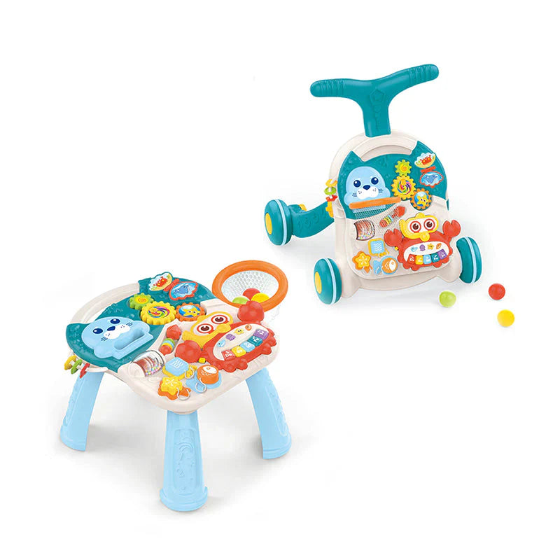 Huanger 2-in-1 Walker and Activity Table